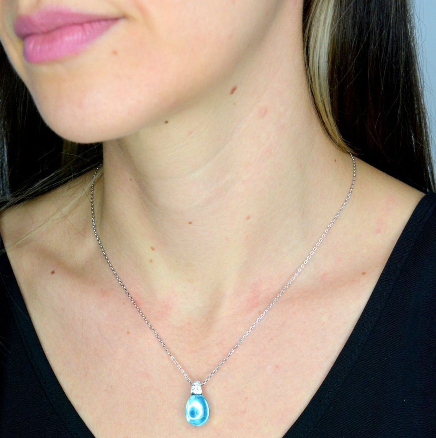 Naszyjnik damski srebrny 925 z kamieniem w kolorze topazu Nomination Myradiance 241508 042.png